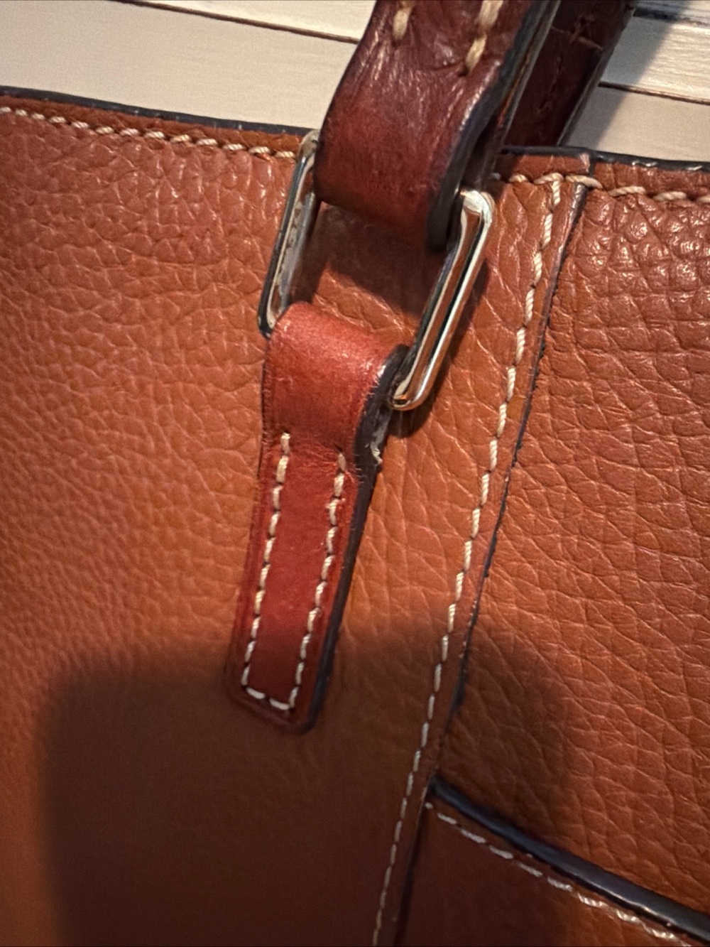 $328 Dooney & Bourke Pebble Grain Small Lexington Leather Tote Bag Caramel - Picture 12 of 16
